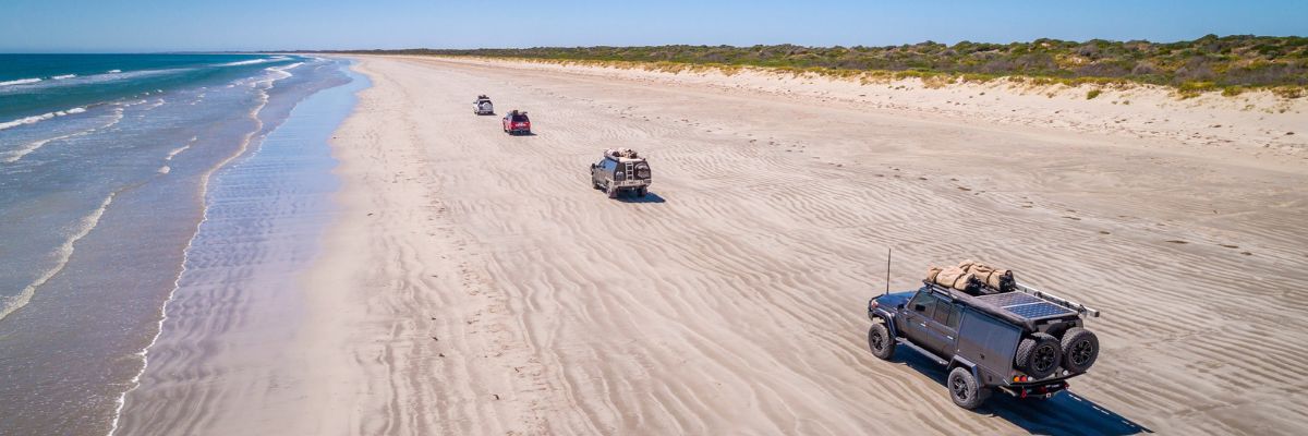 4WD driving on the beach